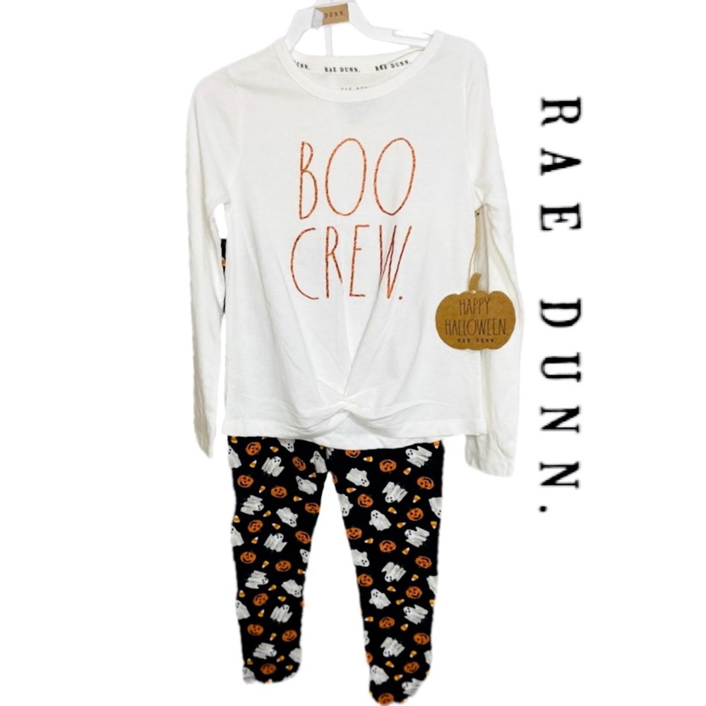 RAE DUNN Boo Crew Halloween Pant Set Girl’s Size 5/6